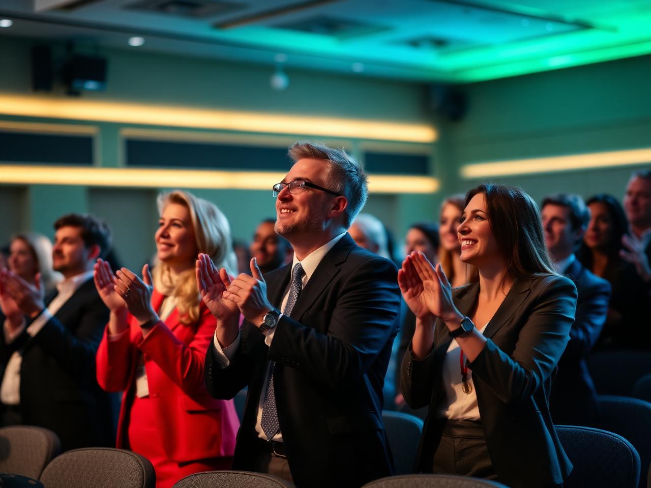 Audience applauding
